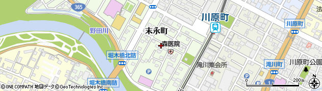 三重県四日市市末永町周辺の地図