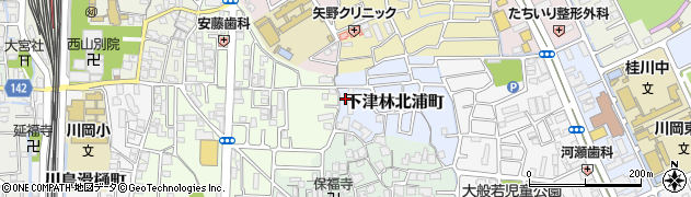 京都府京都市西京区下津林北浦町23周辺の地図