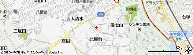 愛知県知多市八幡北屋敷98周辺の地図