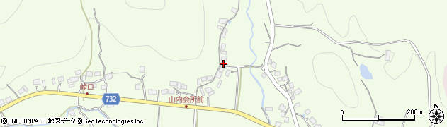 大阪府能勢町（豊能郡）山内周辺の地図