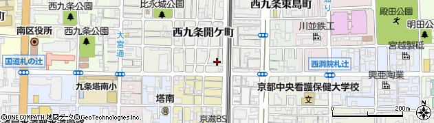 京都府京都市南区西九条開ケ町192周辺の地図
