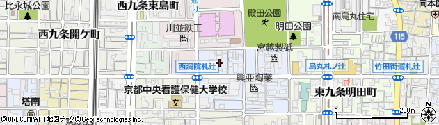 京都府京都市南区東九条西明田町50周辺の地図