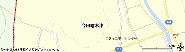兵庫県丹波篠山市今田町木津周辺の地図