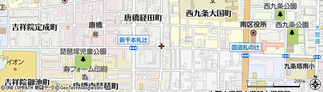 京都府京都市南区西九条唐戸町周辺の地図