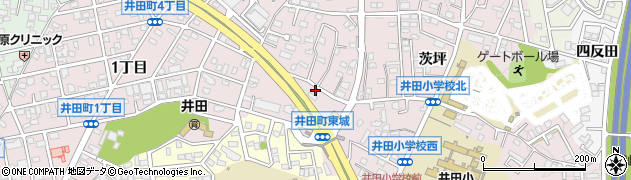 愛知県岡崎市井田町（東城）周辺の地図