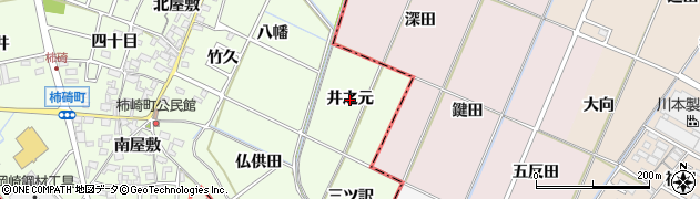 愛知県安城市柿碕町（井之元）周辺の地図