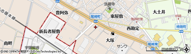 愛知県安城市尾崎町（大塚）周辺の地図