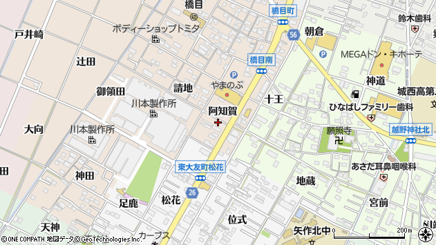 〒444-0908 愛知県岡崎市橋目町の地図