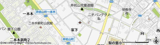 愛知県安城市井杭山町家下周辺の地図