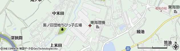 愛知県東浦町（知多郡）緒川（葭狭間）周辺の地図