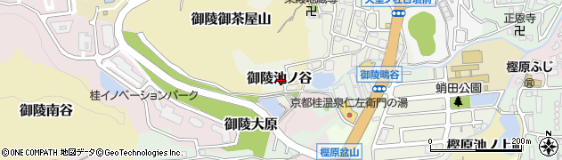 京都府京都市西京区御陵池ノ谷周辺の地図