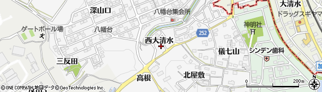 愛知県知多市八幡西大清水47周辺の地図