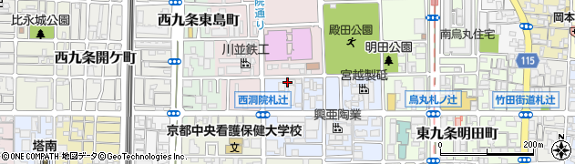 京都府京都市南区東九条西明田町44周辺の地図