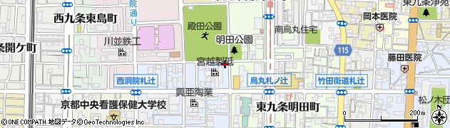 京都府京都市南区東九条西明田町28周辺の地図