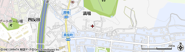 愛知県岡崎市真伝町満場周辺の地図