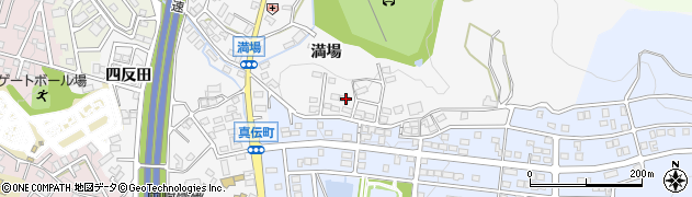 愛知県岡崎市真伝町（満場）周辺の地図