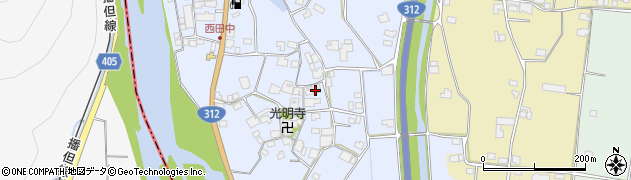 兵庫県市川町（神崎郡）西田中周辺の地図