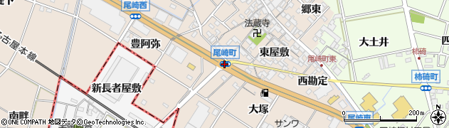 尾崎町周辺の地図