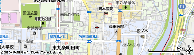 京都府京都市南区東九条中札辻町周辺の地図