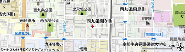 京都府京都市南区西九条開ケ町27周辺の地図