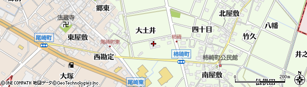 愛知県安城市柿碕町（大土井）周辺の地図