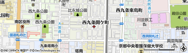 京都府京都市南区西九条開ケ町24周辺の地図