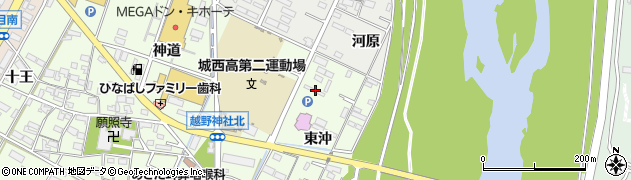 愛知県岡崎市舳越町東沖7周辺の地図