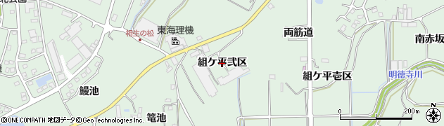 愛知県東浦町（知多郡）緒川（組ケ平弐区）周辺の地図