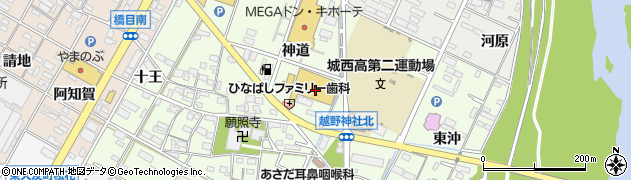 愛知県岡崎市舳越町神道23周辺の地図