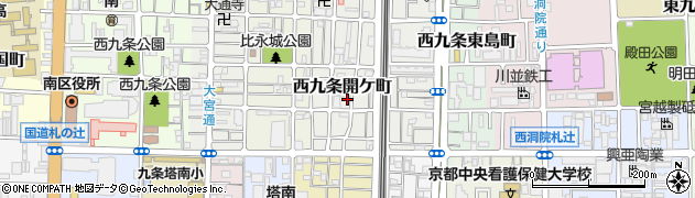 京都府京都市南区西九条開ケ町19周辺の地図