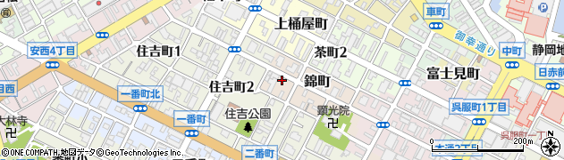 静岡県静岡市葵区錦町周辺の地図