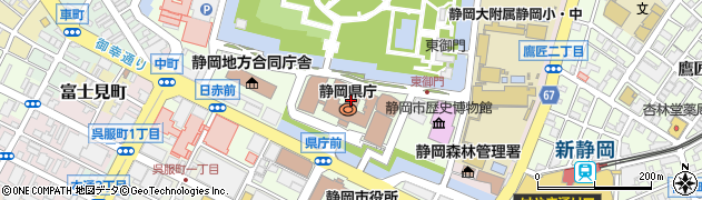 静岡県庁健康福祉部　障害者支援局・障害者政策課周辺の地図