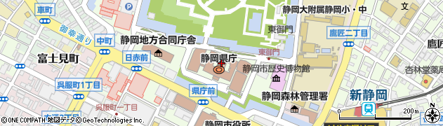 静岡県警察本部警察官採用案内周辺の地図