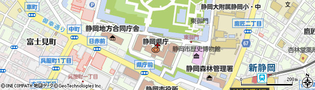 静岡県庁交通基盤部　都市局・公園緑地課周辺の地図