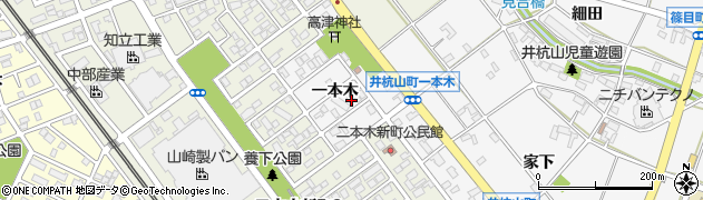 愛知県安城市井杭山町（一本木）周辺の地図
