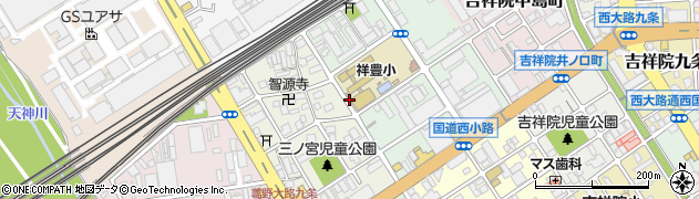 京都府京都市南区吉祥院三ノ宮町周辺の地図