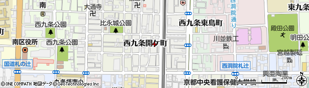 京都府京都市南区西九条開ケ町177周辺の地図