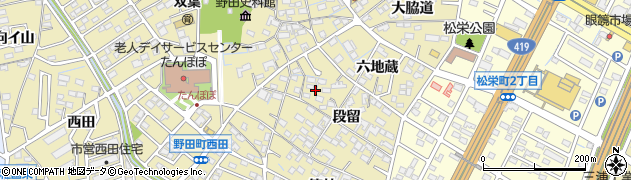 愛知県刈谷市野田町段留37周辺の地図