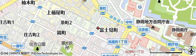 静岡県静岡市葵区車町5周辺の地図