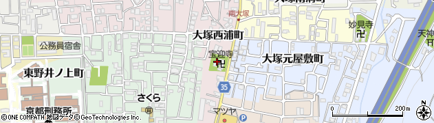 京都府京都市山科区大塚西浦町周辺の地図