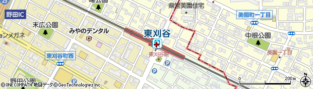 東刈谷駅周辺の地図