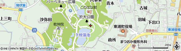 愛知県東浦町（知多郡）緒川（蛭藻池）周辺の地図