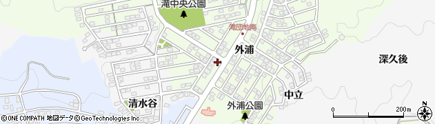愛知県岡崎市滝町（外浦）周辺の地図