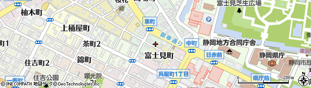 静岡県静岡市葵区車町23周辺の地図