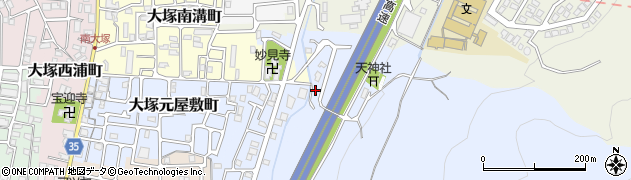 京都府京都市山科区大塚大岩周辺の地図