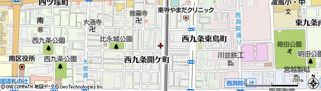 京都府京都市南区西九条開ケ町157周辺の地図