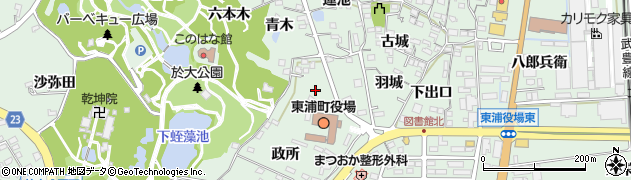 愛知県東浦町（知多郡）緒川（重右山）周辺の地図