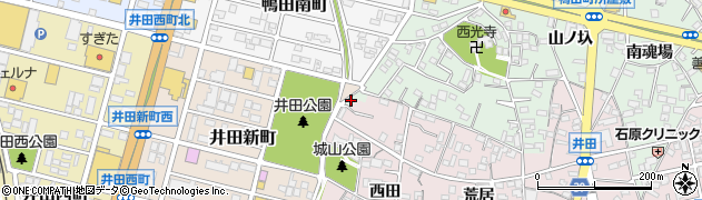 愛知県岡崎市鴨田町（下川通）周辺の地図