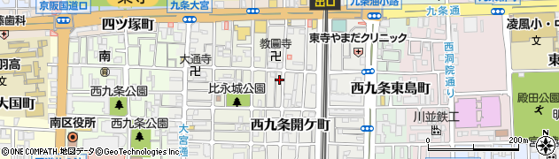京都府京都市南区西九条開ケ町52周辺の地図