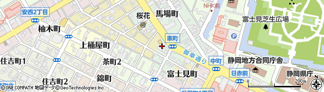 静岡県静岡市葵区車町48周辺の地図